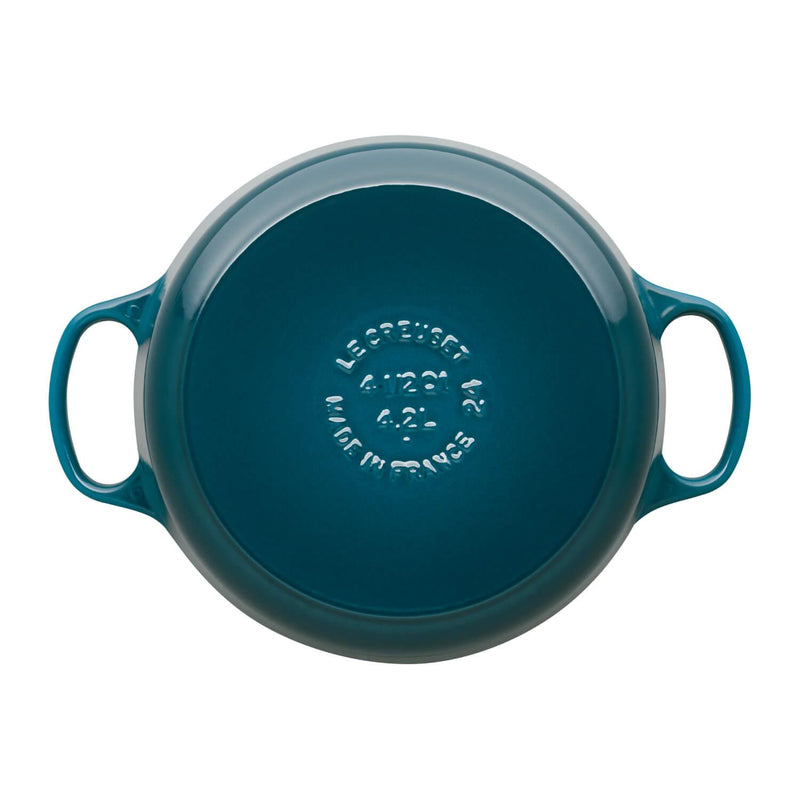 Le Creuset Signature Cast Iron 28cm Round Casserole - Deep Teal - Potters Cookshop