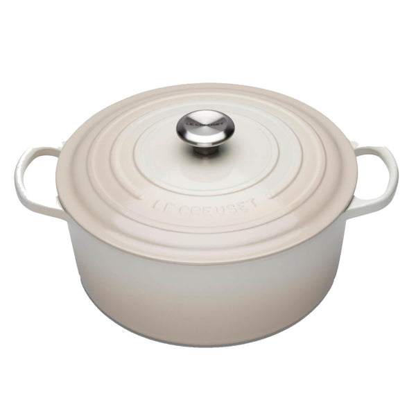 Le Creuset Signature Cast Iron 28cm Round Casserole - Meringue - Potters Cookshop