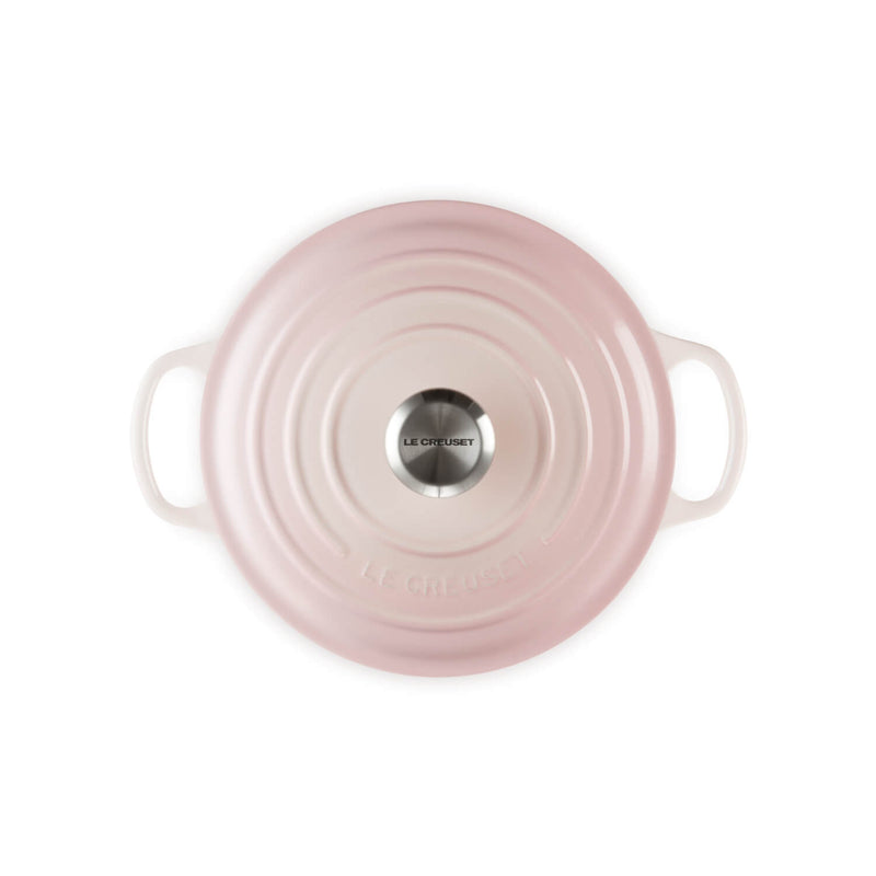 Le Creuset Signature Cast Iron 28cm Round Casserole - Shell Pink