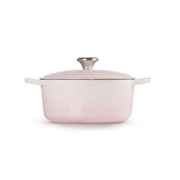 Le Creuset Signature Cast Iron 28cm Round Casserole - Shell Pink