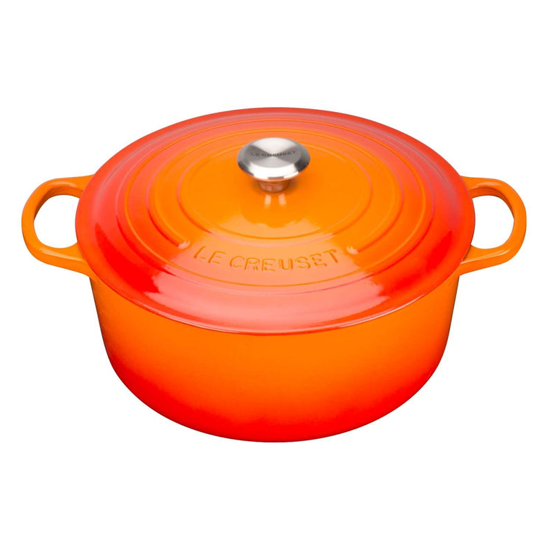 Le Creuset Signature Cast Iron 30cm Round Casserole - Volcanic - Potters Cookshop