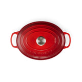 Le Creuset Signature Cast Iron 23cm Oval Casserole - Cerise - Potters Cookshop
