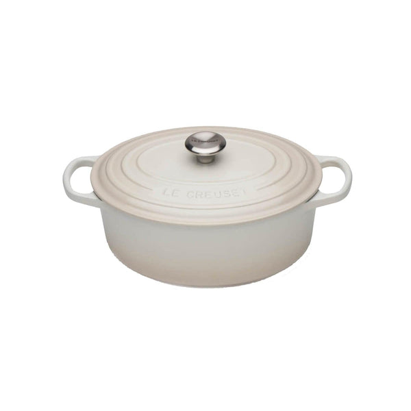 Le Creuset Signature Cast Iron 23cm Oval Casserole - Meringue - Potters Cookshop