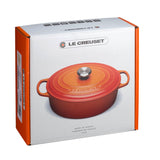 Le Creuset Signature Cast Iron 25cm Oval Casserole - Cerise - Potters Cookshop