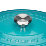 Le Creuset Signature Cast Iron 25cm Oval Casserole - Teal - Potters Cookshop