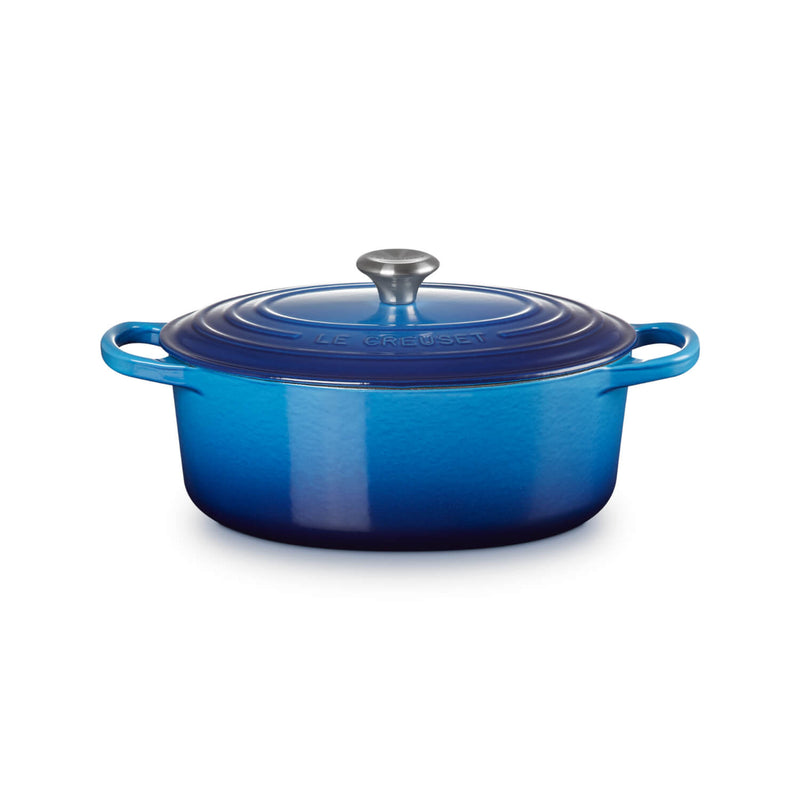 Le Creuset Signature Cast Iron 25cm Oval Casserole - Azure