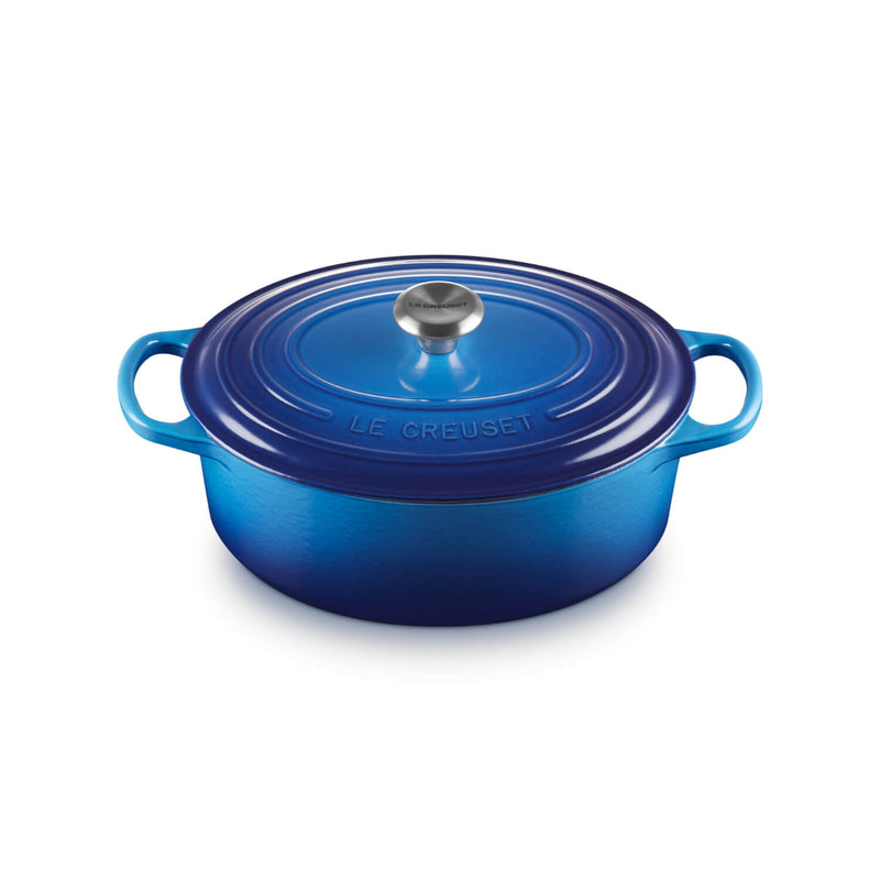 Le Creuset Signature Cast Iron 25cm Oval Casserole - Azure