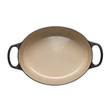 Le Creuset Signature Cast Iron 27cm Oval Casserole - Satin Black - Potters Cookshop