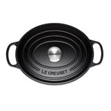 Le Creuset Signature Cast Iron 27cm Oval Casserole - Satin Black - Potters Cookshop