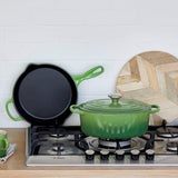 Le Creuset Signature Cast Iron 27cm Oval Casserole - Bamboo Green - Potters Cookshop