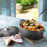 Le Creuset Signature Cast Iron 27cm Oval Casserole - Flint - Potters Cookshop