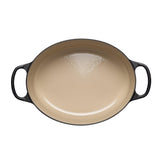 Le Creuset Signature Cast Iron 29cm Oval Casserole - Satin Black - Potters Cookshop