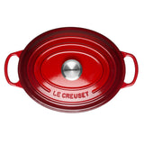 Le Creuset Signature Cast Iron 29cm Oval Casserole - Cerise - Potters Cookshop