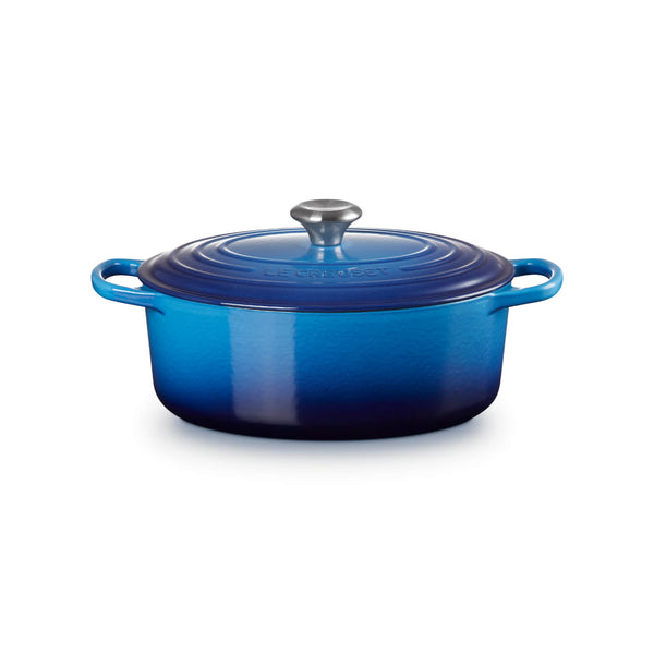 Le Creuset Signature Cast Iron 29cm Oval Casserole - Azure