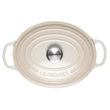 Le Creuset Signature Cast Iron 29cm Oval Casserole - Meringue - Potters Cookshop