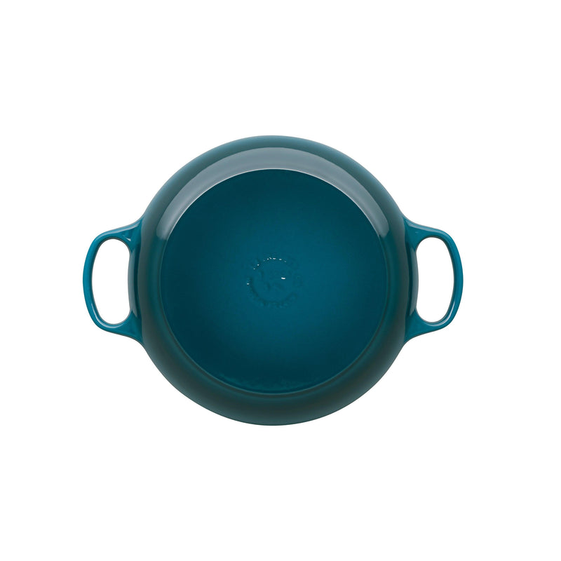 Le Creuset Signature Cast Iron 26cm Shallow Casserole - Deep Teal - Potters Cookshop