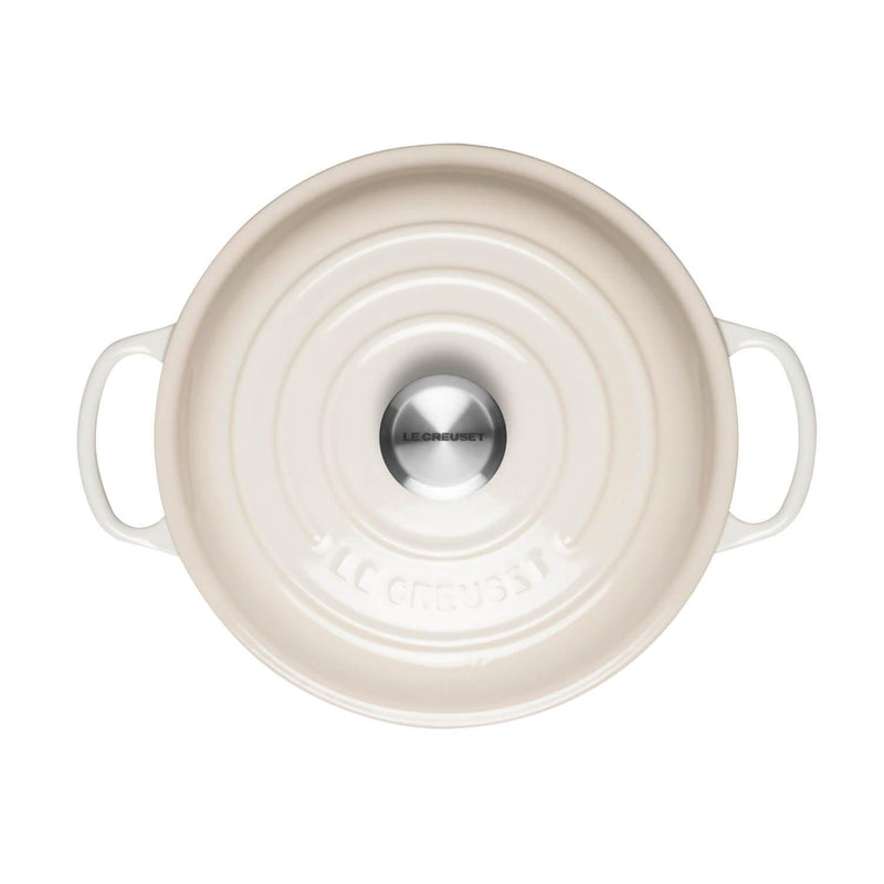 Le Creuset Signature Cast Iron 26cm Shallow Casserole - Meringue - Potters Cookshop