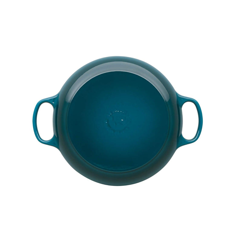 Le Creuset Signature Cast Iron 30cm Shallow Casserole - Deep Teal - Potters Cookshop