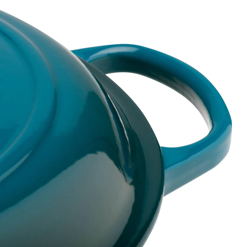 Le Creuset Signature Cast Iron 30cm Shallow Casserole - Deep Teal - Potters Cookshop