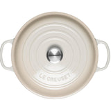 Le Creuset Signature Cast Iron 30cm Shallow Casserole - Meringue - Potters Cookshop