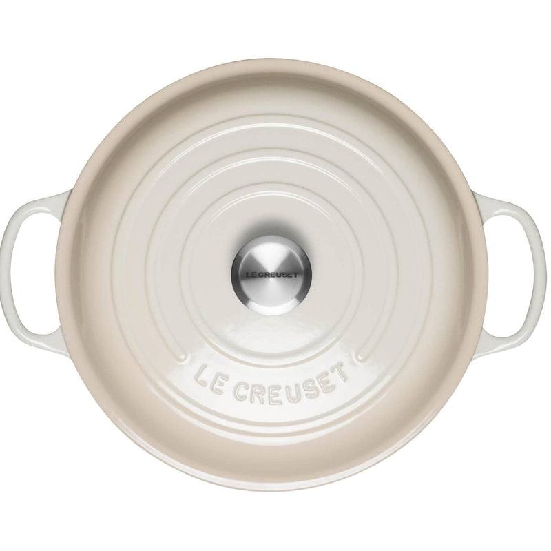 Le Creuset Signature Cast Iron 30cm Shallow Casserole - Meringue - Potters Cookshop