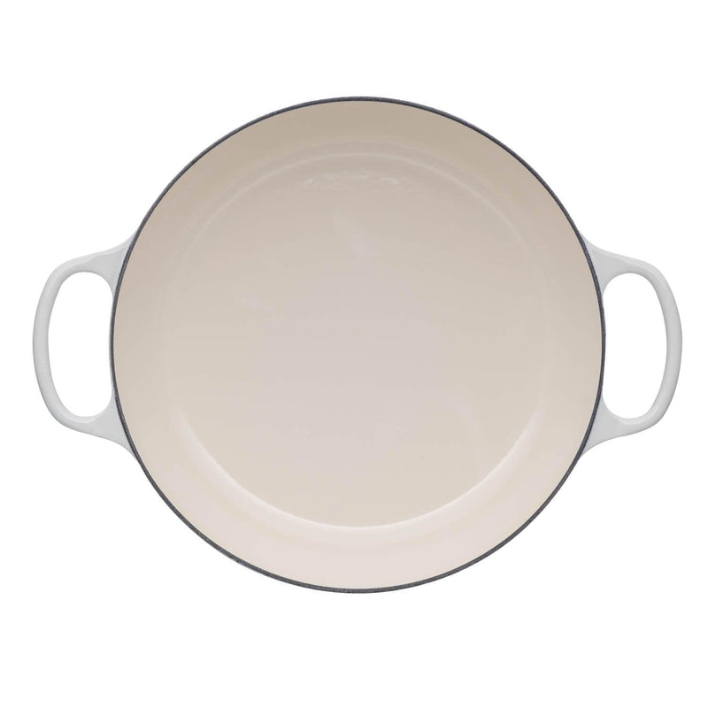Le Creuset Signature Cast Iron 30cm Shallow Casserole - Meringue - Potters Cookshop