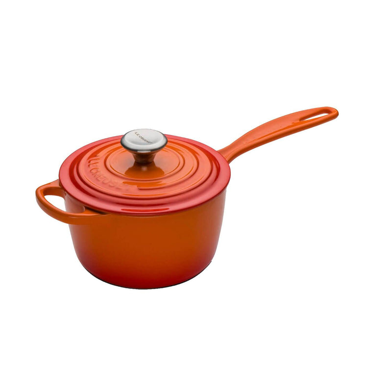 Le Creuset Signature Cast Iron 16cm Saucepan - Volcanic - Potters Cookshop