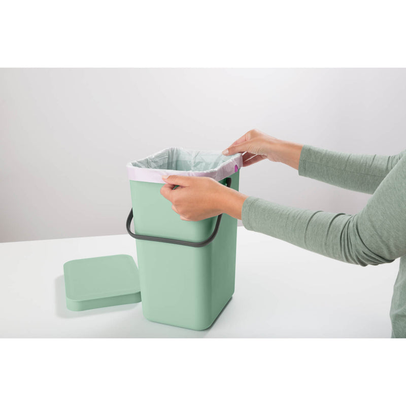 Brabantia Sort & Go 12 Litre Waste Bin - Jade Green