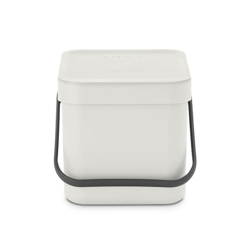 Brabantia Sort & Go 6 Litre Waste Bin - Light Grey - Potters Cookshop