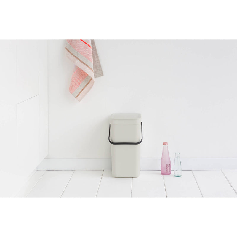 Brabantia Sort & Go 12 Litre Waste Bin - Light Grey