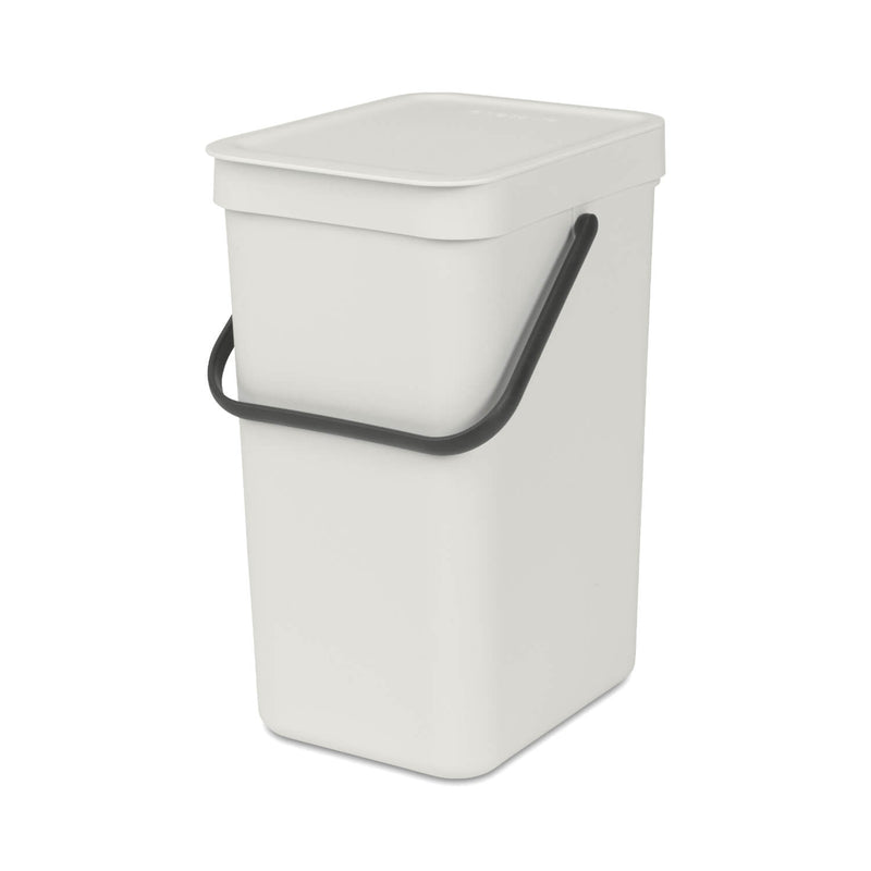 Brabantia Sort & Go 12 Litre Waste Bin - Light Grey