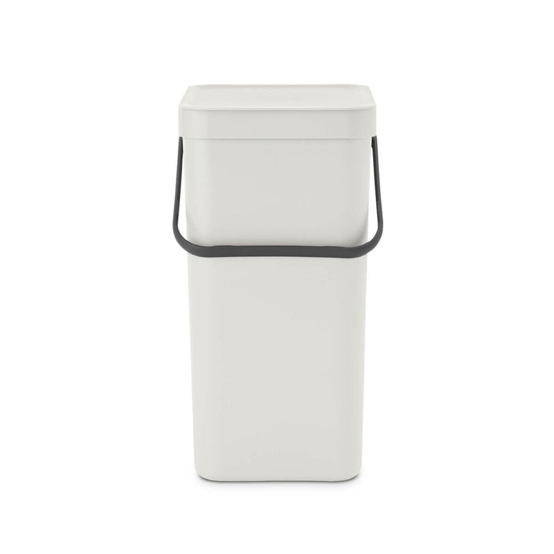 Brabantia Sort & Go 16 Litre Waste Bin - Light Grey - Potters Cookshop