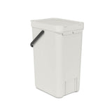 Brabantia Sort & Go 16 Litre Waste Bin - Light Grey - Potters Cookshop