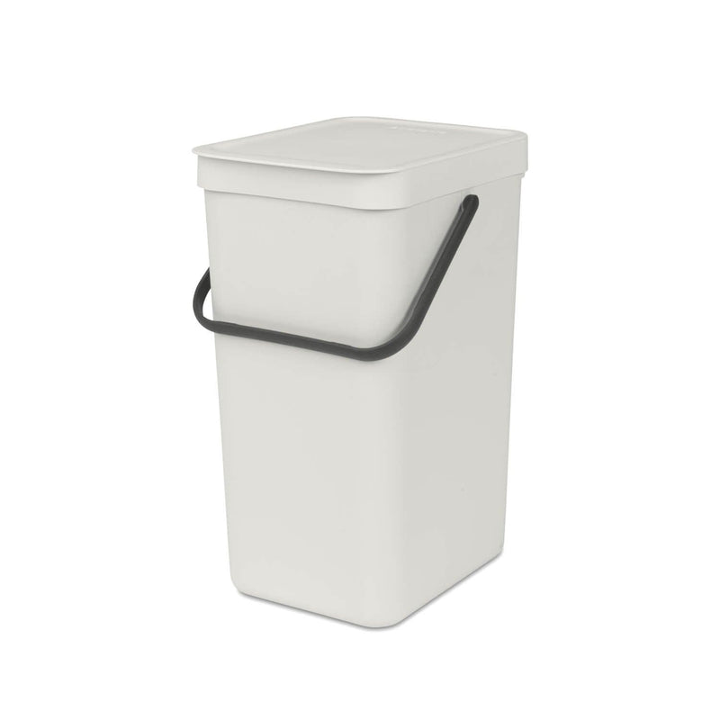 Brabantia Sort & Go 16 Litre Waste Bin - Light Grey - Potters Cookshop