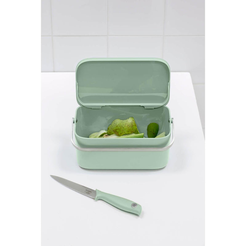 Brabantia SinkSide 1.8 Litre Food Waste Caddy -  Jade Green - Potters Cookshop