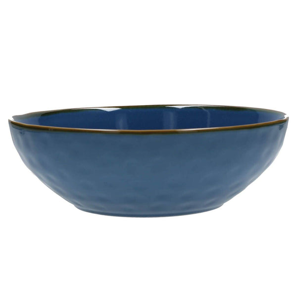 Rose & Tulipani Concerto Blu Avio Blue Salad Bowl - 26cm - Potters Cookshop
