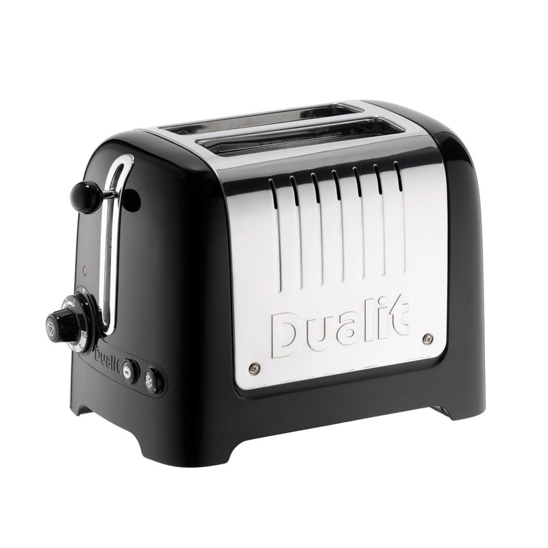 Dualit Lite 26205 2 Slice Toaster - Black & Chrome - Potters Cookshop