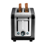 Dualit Architect 1.5 Litre Jug Kettle & 2 Slot Toaster Set - Black & Brushed Stainless Steel