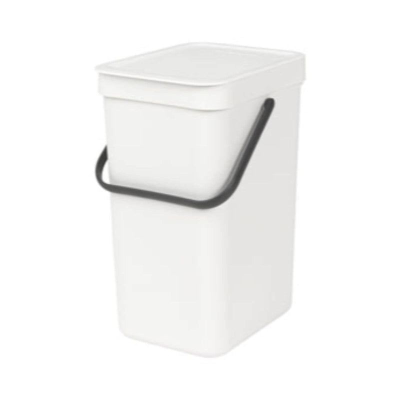 Brabantia Sort & Go 12 Litre Waste Bin - White - Potters Cookshop