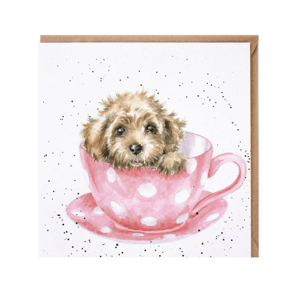 Wrendale Designs by Hannah Dale Card - Teacup Pup