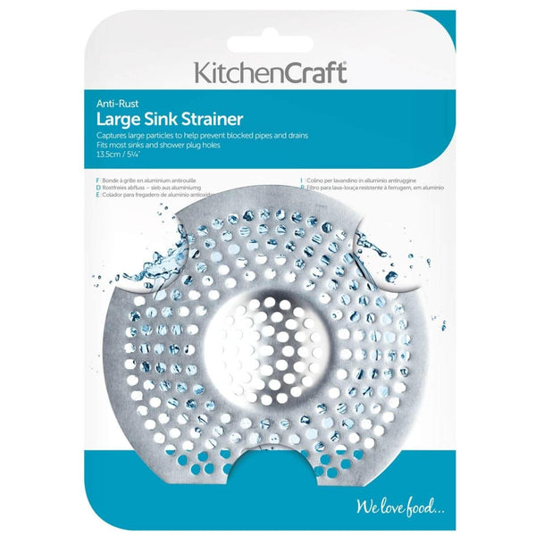 KitchenCraft Aluminium Sink Strainer - Large - Potters Cookshop