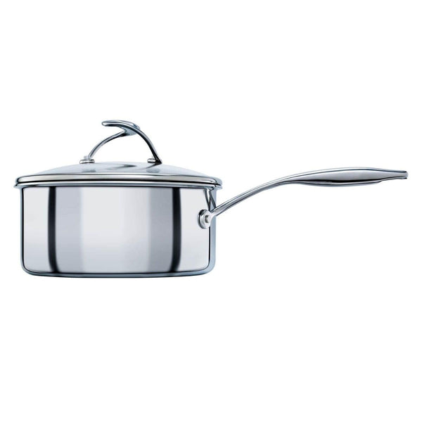 Buy Smeg  Cookware 20cm Non-Stick Saucepan with Lid - Cream – Potters  Cookshop