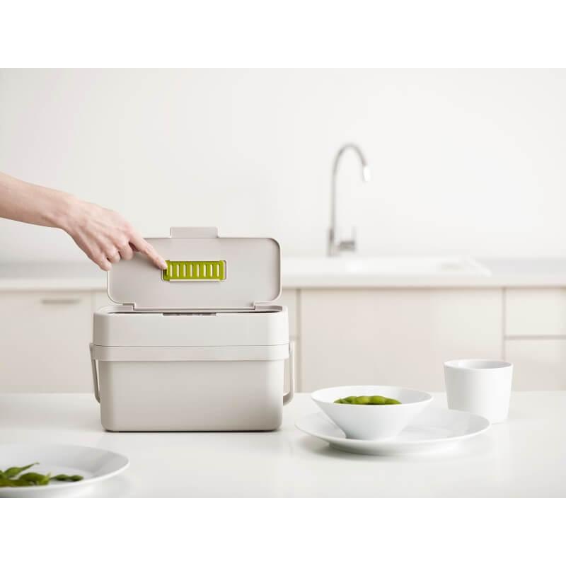 Joseph Joseph Compo 4 Food Waste Caddy - Stone - Potters Cookshop