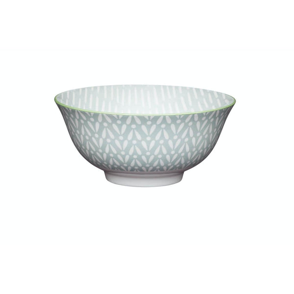 Kitchencraft Stoneware Bowl - Light Grey Pattern - Potters Cookshop