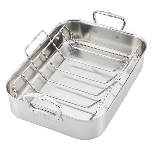 Heston Provisions Classic 3-Ply Stainless Steel Roaster with Rack - 35cm x 30cm