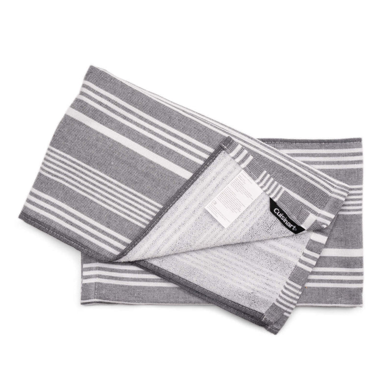 Cuisinart White & Gray Country Plaid Kitchen Towel, 2-Pack