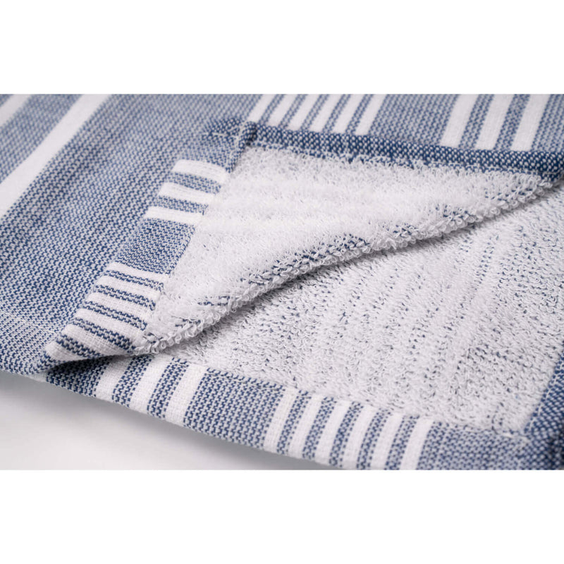 Cuisinart Pack of 2 Antimicrobial Professional Fouta Yarn Dye Tea Towel - Blue Stripe