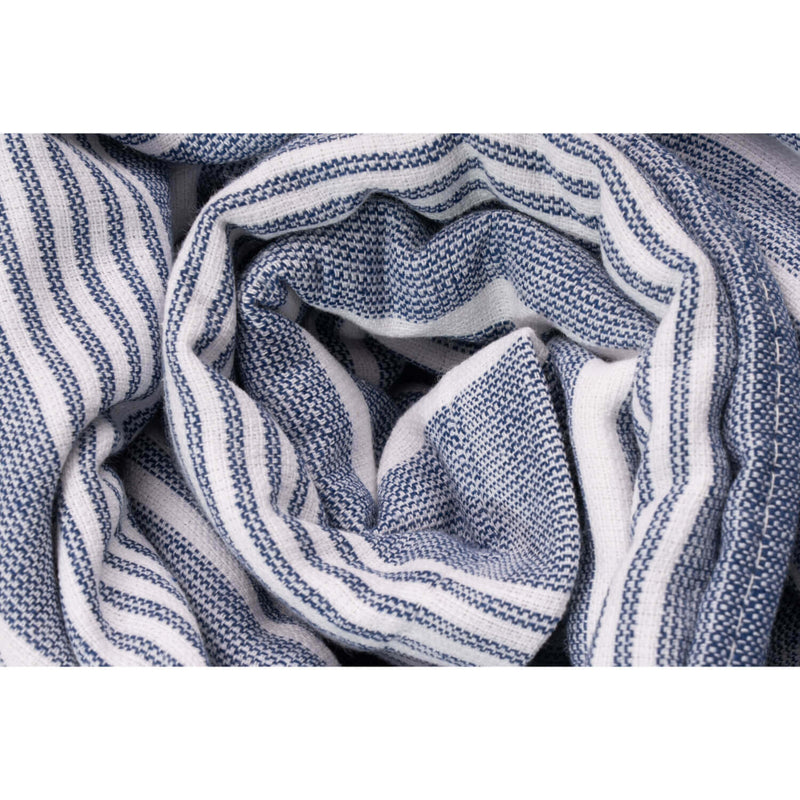 Cuisinart Pack of 2 Antimicrobial Professional Fouta Yarn Dye Tea Towel - Blue Stripe