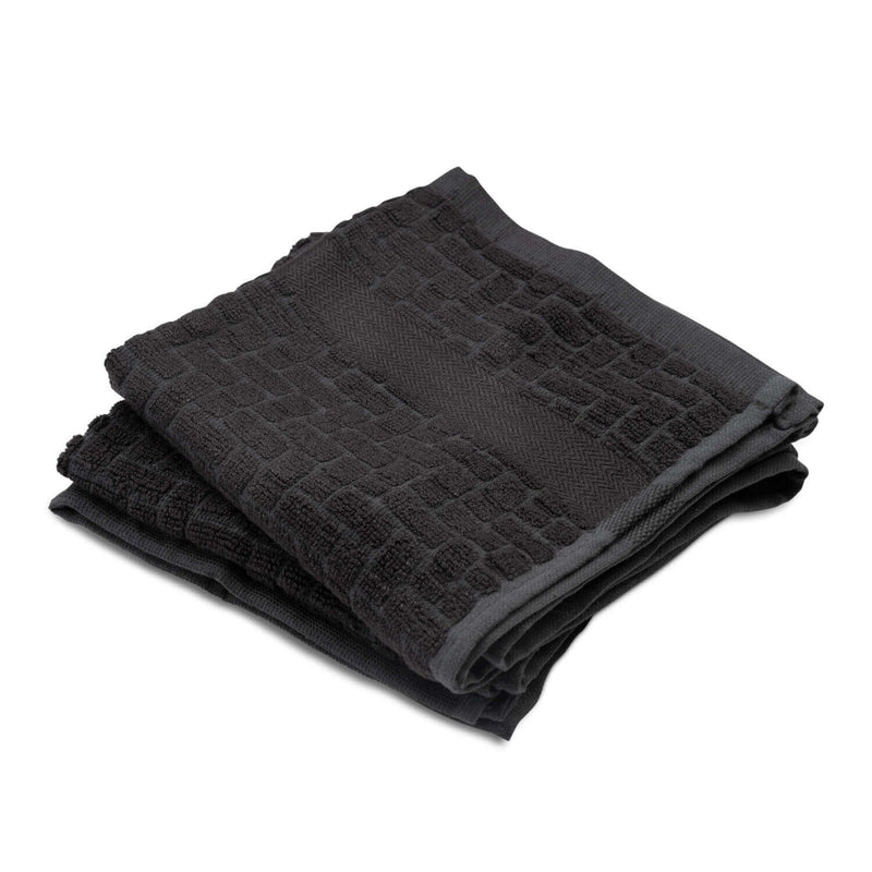 Cuisinart Pack of 2 Antimicrobial Professional Bamboo Sculpted Tea Towel - Charcoal