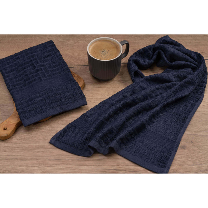 Cuisinart Pack of 2 Antimicrobial Professional Bamboo Sculpted Tea Towel - Blue